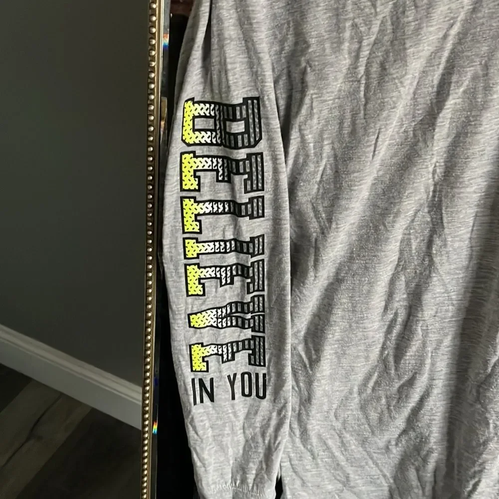 Justice Girls Believe in You long sleeve t shirt size 18